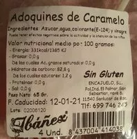 Mängden socker i Adoquines de caramelo