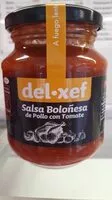 Mängden socker i salsa boloñesa de pollo con tomate