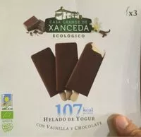 Mängden socker i Helado de yogur con vainilla y chocolate