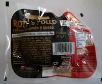 Mängden socker i Roti de pollo relleno de jamon y queso