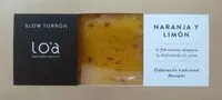 Mängden socker i Turrón de naranja y limón