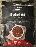 Mängden socker i Bio sopa de boletus con miso ecológica sin lactosa