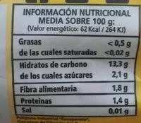 Mängden socker i Patata Familiar