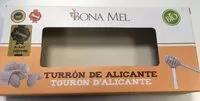 Mängden socker i Turrón de Alicante ecologico