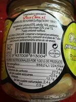 Mängden socker i Preparado de patata con cebolla