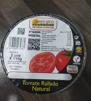 Mängden socker i Tomate rallado natural campo rico
