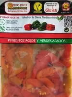 Mängden socker i Pimiento rojo y pimiento verde asados