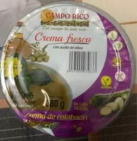 Mängden socker i Crema de calabacín. Crema fresca con aceite de oliva