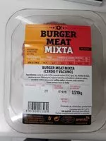 Mängden socker i Burger meat mixta