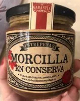 Mängden socker i Morcilla entrepeñas en conserva