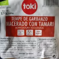 Mängden socker i Tempe de garbanzo macerado con tamari