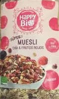 Mängden socker i Muesli chía y frutos rojos