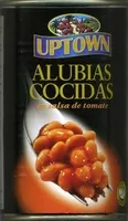Mängden socker i Alubias cocidas en salsa de tomate
