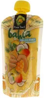 Mängden socker i Smoothie frutal para beberfruta bahía con piña, coco y mango