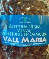Mängden socker i Aceituna negra Aragón con hueso en salmuera
