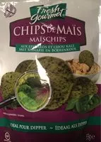 Mängden socker i Chips de maïs Epinards et chou kale