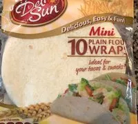 Mängden socker i Plain flour wraps