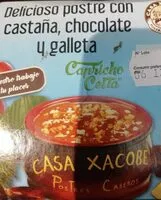 Mängden socker i Delicioso postre con castaña,chocolate y galleta