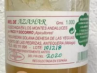 Mängden socker i Miel Azahar