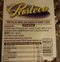 Mängden socker i Tortitas de arroz con chocolate negro y coco