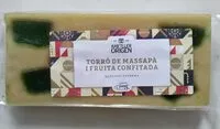 Mängden socker i Turrón de massapan y fruta confitada