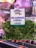 Mängden socker i Dúo canónigos y rúcula lavado