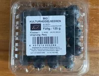 Mängden socker i Kulturheidelbeeren