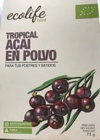 Mängden socker i Tropical Açai en Polvo