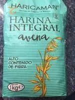 Mängden socker i Harina Integral de avena