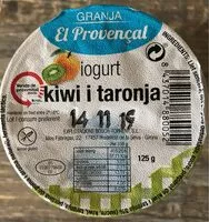 Mängden socker i Iogurt el provençal kiwi i taronja