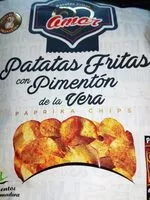 Mängden socker i Patatas fritas con pimenton de la vera.