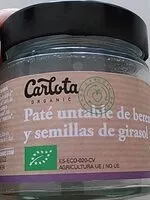 Mängden socker i Paté untable de berenjena y semillas de girasol