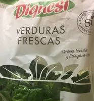 Mängden socker i DIQUESI verduras frescas