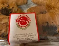 Mängden socker i Croissants glaseado y relleno de crema de cacao