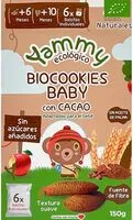 Mängden socker i Biocookies baby con cacao