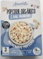 Mängden socker i Popcorn orgánico