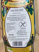 Mängden socker i Pan rallado Integral