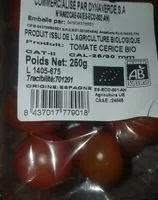 Mängden socker i Tomate cerise bio