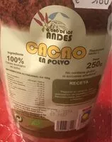 Mängden socker i Cacao en polvo