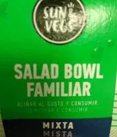 Mängden socker i Salad bowl familiar