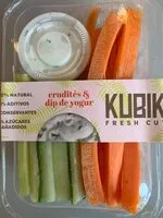Mängden socker i Kubik 150 crudités con dip de yogur