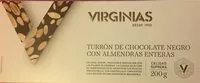 Mängden socker i Turrón de chocolate negro con almendras enteras