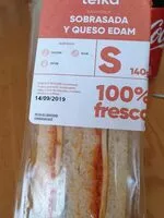 Mängden socker i Teika sándwich sobrasada y queso