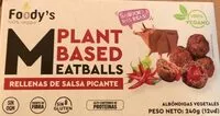 Mängden socker i Plant based eatballs rellenas de salsa picante