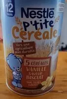 Mängden socker i P'TITE CEREALE Vanille Saveur Biscuit - Dès 12 mois