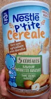 Mängden socker i P'TITE CEREALE 5 Céréales Saveur Noisette Biscuit-415g-Dès 12 mois
