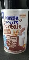 Mängden socker i NESTLE P'TITE CEREALE aux Céréales complètes et Cacao -Boîte 415g- Dès 6 mois