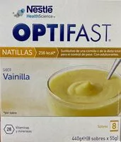 Mängden socker i Optifast natillas sabor vainilla
