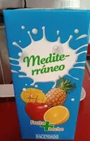 Mängden socker i Mediterráneo zumo fruta y leche