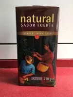 Mängden socker i Café molido natural sabor fuerte